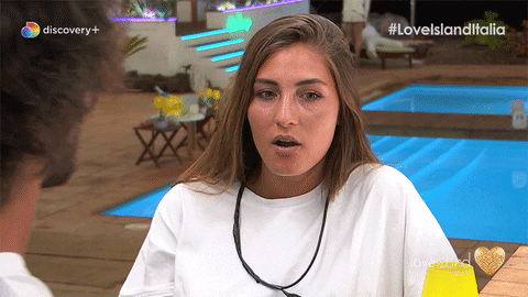 Non Ho Parole Reaction GIF by Love Island Italia