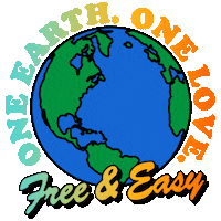 One Love World Sticker by Free & Easy