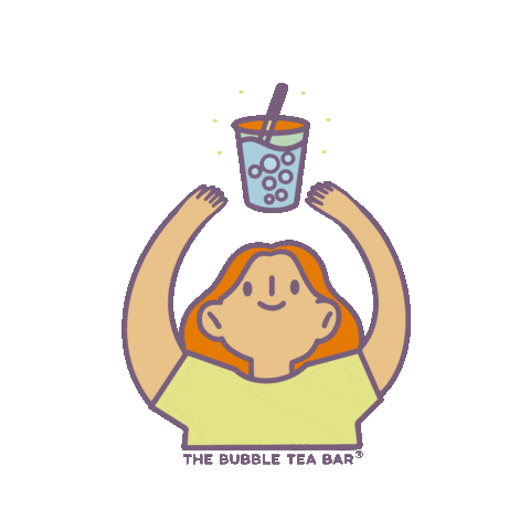 Happy Milk Tea Sticker by The Bubble Tea Bar