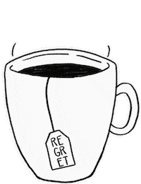 leonorroncal hot sad drink white Sticker