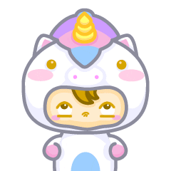 kiktoyz baby unicorn middlefinger err Sticker
