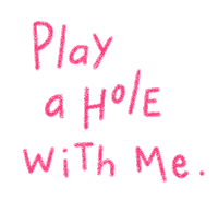 Par 3 Pink Sticker by Catharina Stewart