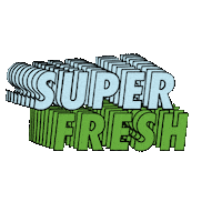 lunadelsur cool blue green super Sticker