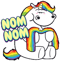 Eat Nom Nom Sticker by Pummeleinhorn