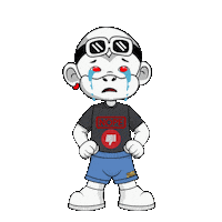 Not Today White Monkey Sticker by Zhot