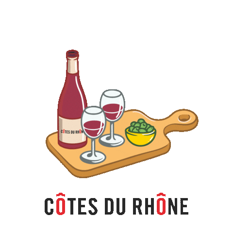 CotesDuRhoneWines vino sharing wien vin Sticker