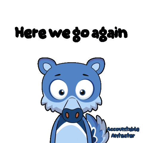 Here We Go Again Eye Roll Sticker by VeeFriends