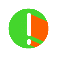 Orange Warning Sticker