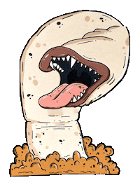 Monster Worm Sticker by Mike Bennett Art