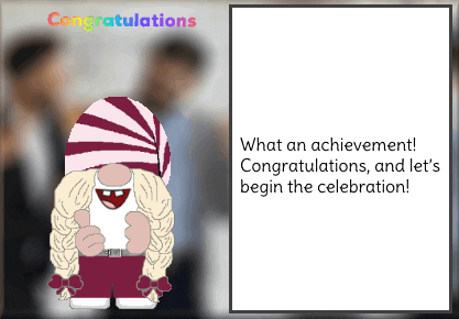 Congratulations Gnome GIF