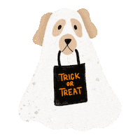 Trick Or Treat Dog Sticker