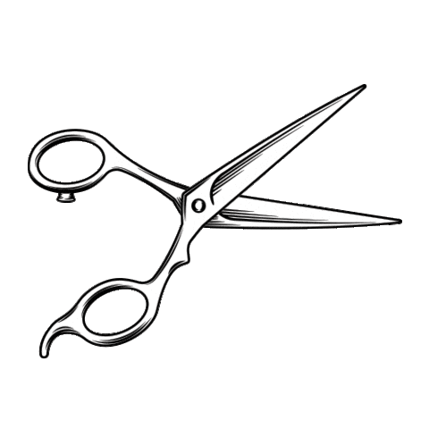 Barbershop Scissors Sticker by Skilled Barber