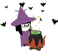 Halloween Witch Sticker