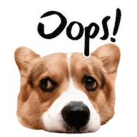 Corgi Oops Sticker