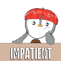 Hurry Up Waiting Sticker by Pudgy Penguins