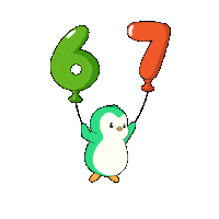 Flying 6 7 Sticker by Abster