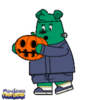 Scared Halloween Sticker by Meme World of Max Bear