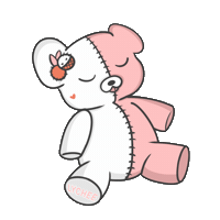 Teddy Bear Valentines Sticker by Lychee the Label
