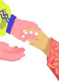 RematesMagicos holding manos ayuda hold hands Sticker