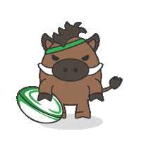 meyPich kawaii angry mad rugby Sticker