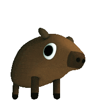 we_are_alan animals 3d boar Sticker