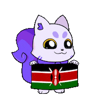 Flag Ken Sticker by Lucky Kat Studios