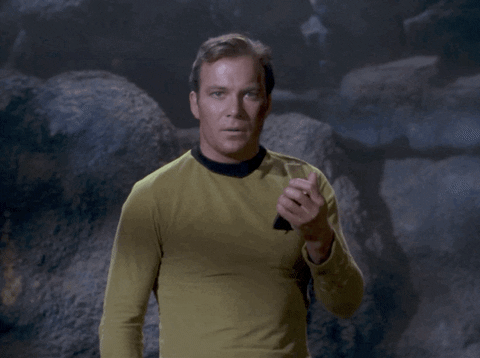 Shocked Captain Kirk GIF by Star Trek