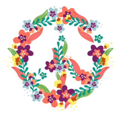 flower peace Sticker by HIPANEMA