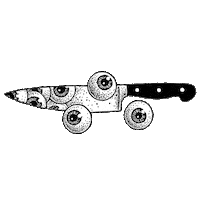 loudsonic eye kill knife murder Sticker