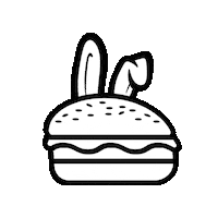 Burger Sticker by Bunny Spirits