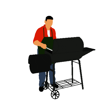 illumiinaani summer holiday bbq grill Sticker