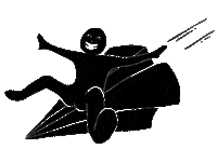 Travelmeister_official news travel black flying Sticker