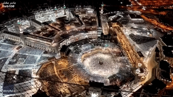 Drone Shows Mecca Crowds Circling Kaaba During Ramadan