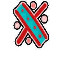 X-Ray Typography Sticker by The3Flamingos