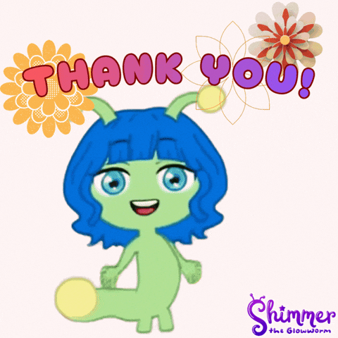 Good Vibes Thank You GIF by ShimmertheGlowworm