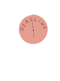sallychandraa time clock rush deadline Sticker