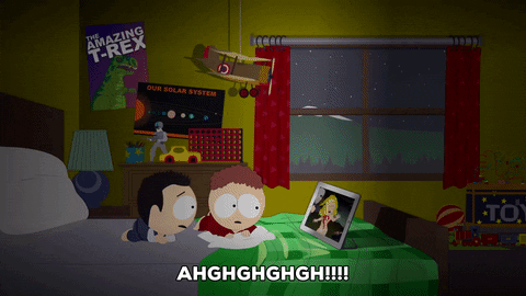 scared halloween GIF by South Park 