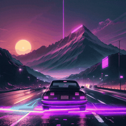 synthwave banner