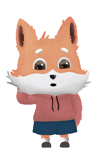 Confused Fox Sticker by Spark Studio
