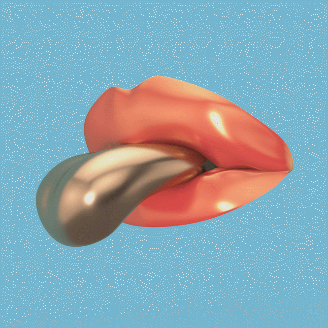 gold tongue GIF by Leio