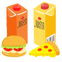 Pizza Burger Sticker by Juissi