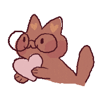 chewzyart love cats couple romance Sticker