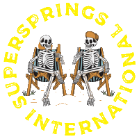 Skeleton Chilling Sticker by SuperSprings International