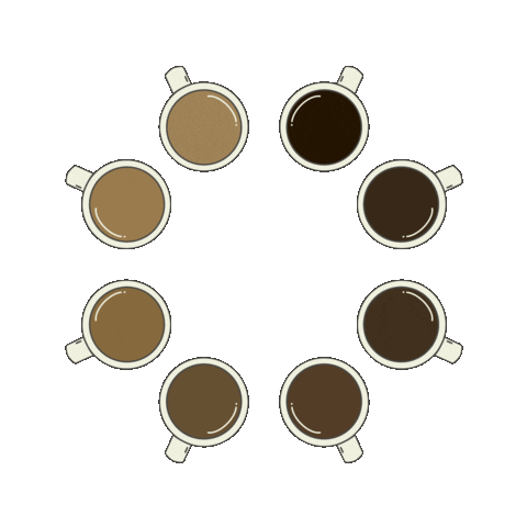 studioespresso circle clock shades caffeine Sticker