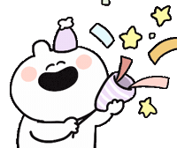 MEcompany-mikan happy party rabbit うさぎ Sticker