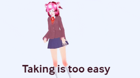 Sakuraaa_Chaaan giphygifmaker mmd ddlc natsuki GIF