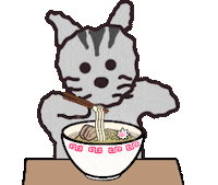 Hungry Cat Sticker