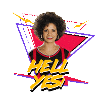 excited hell yeah Sticker by GLOW Netflix