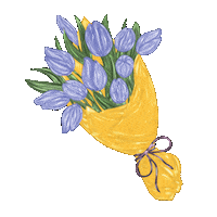 Orange Flowers Love Sticker