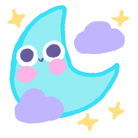Star Moon Sticker by Vania Bachur